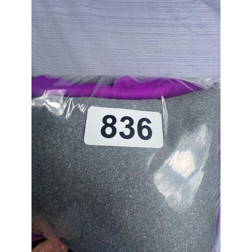 Nike Therma-FIT Just Do It Hoodie XL Gray Purple Raglan Thumbhole Pullover